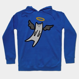 Gray Angel Cat Hoodie